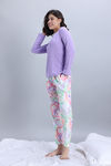 Zivame Knit Poly Pyjama Set - Lavender Fog — thumbnail 3